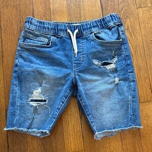 Old Navy Boys Distressed Slim Denim Shorts Size M (8)